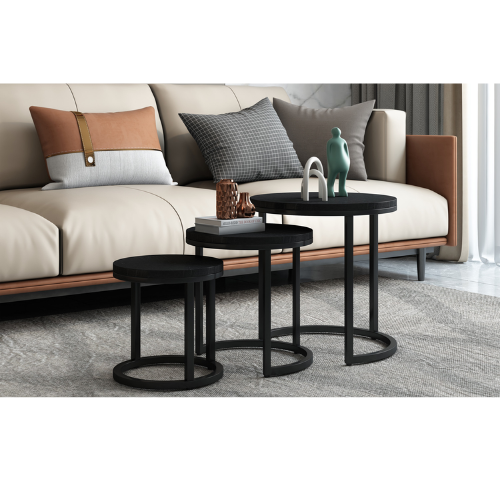 Table d'appoint "PLANO" Bois de manguier noir
