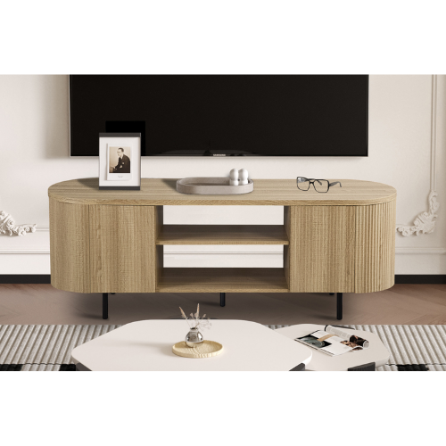 Meuble TV "LAGOS" Chêne Naturel 160CM