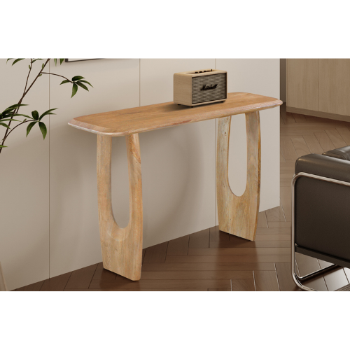 Console "BRAGA" Bois de manguier amande 120CM
