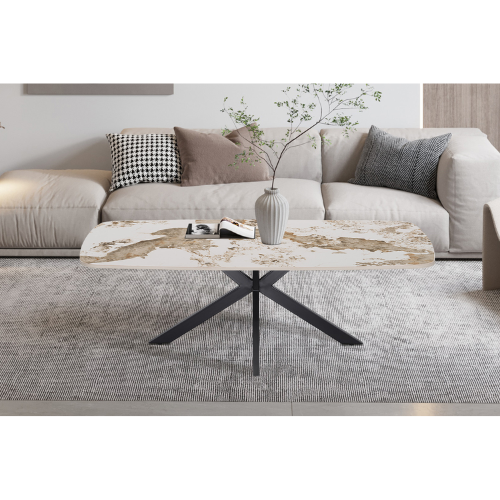 Table basse "APOLLO" Brun doré