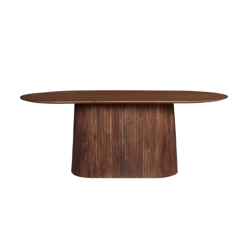 Table Miguel 200 cm Ovale Bois de manguier Brun clair