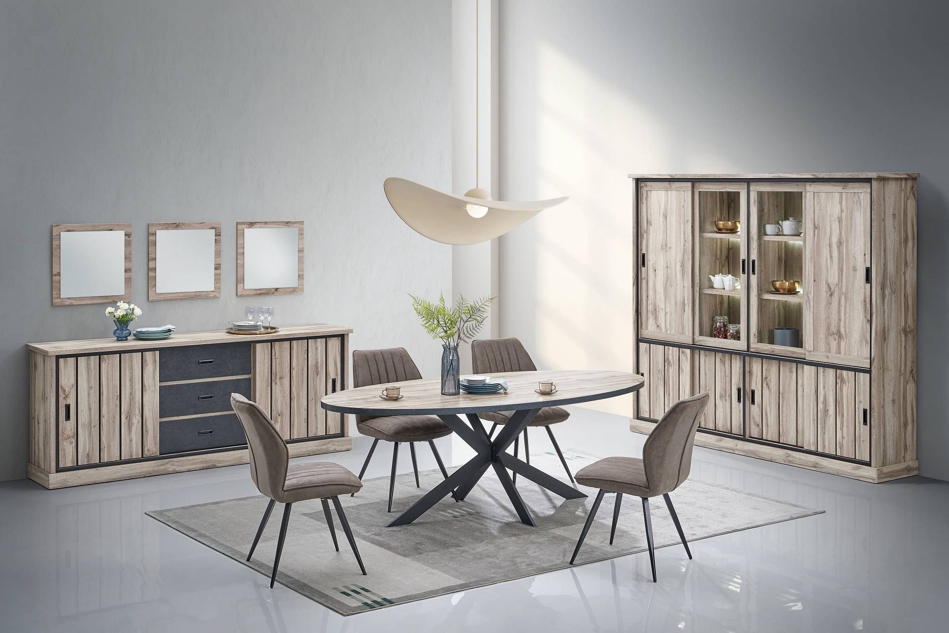 Table à manger Elena ovale pied x