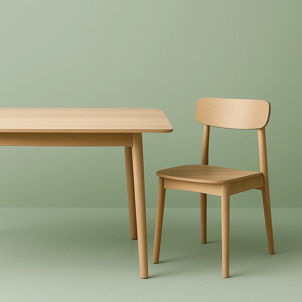 Table à manger en bois avec chaises assorties – mobilier de salle à manger disponible à Seraing, Liège